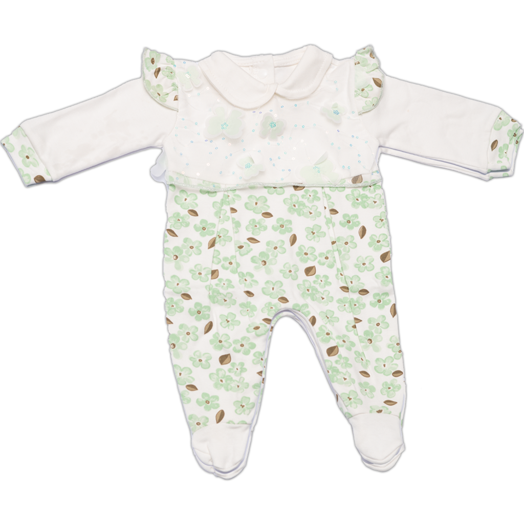 Blossom Baby Romper Green