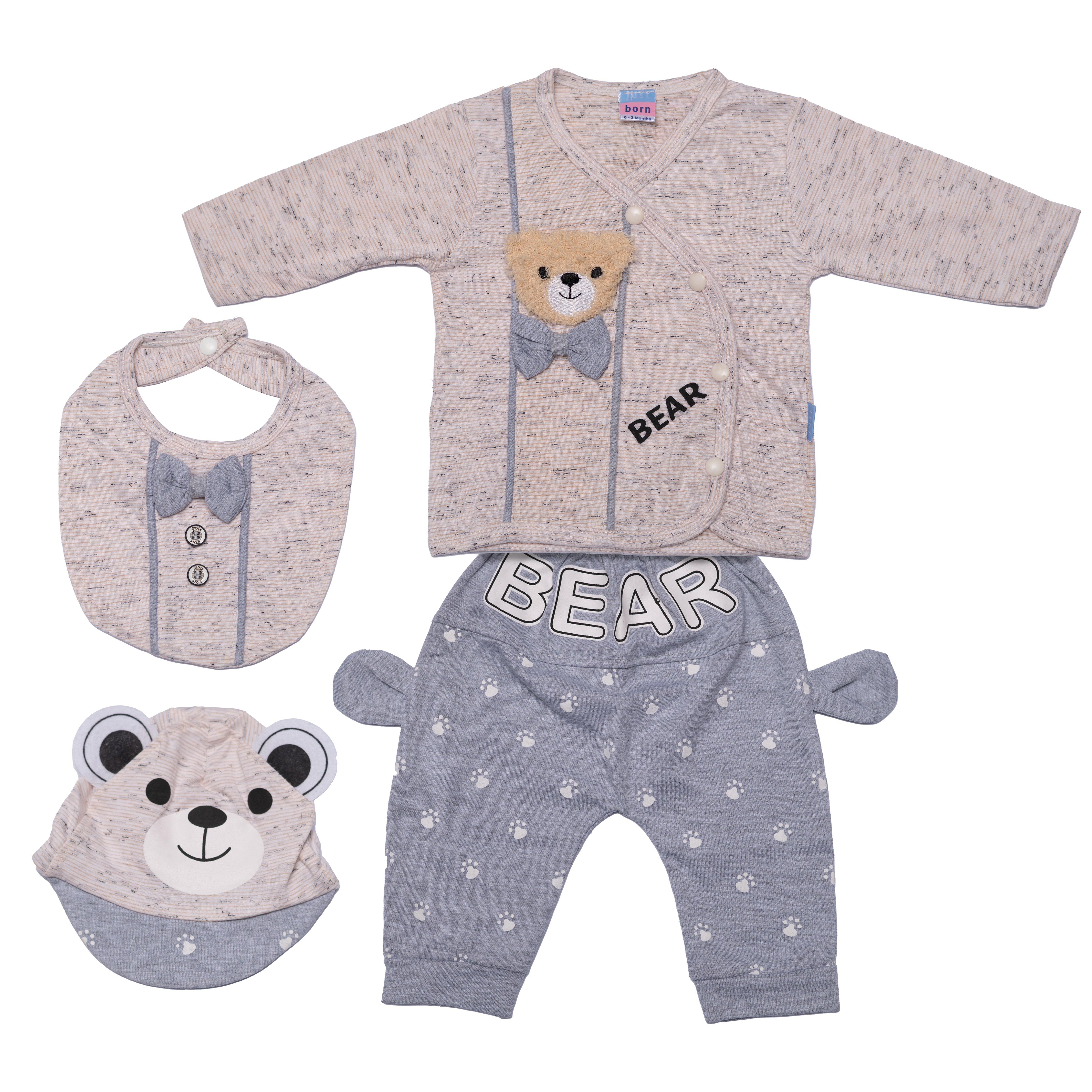 Infant bear baby - set of 4 (Beige)