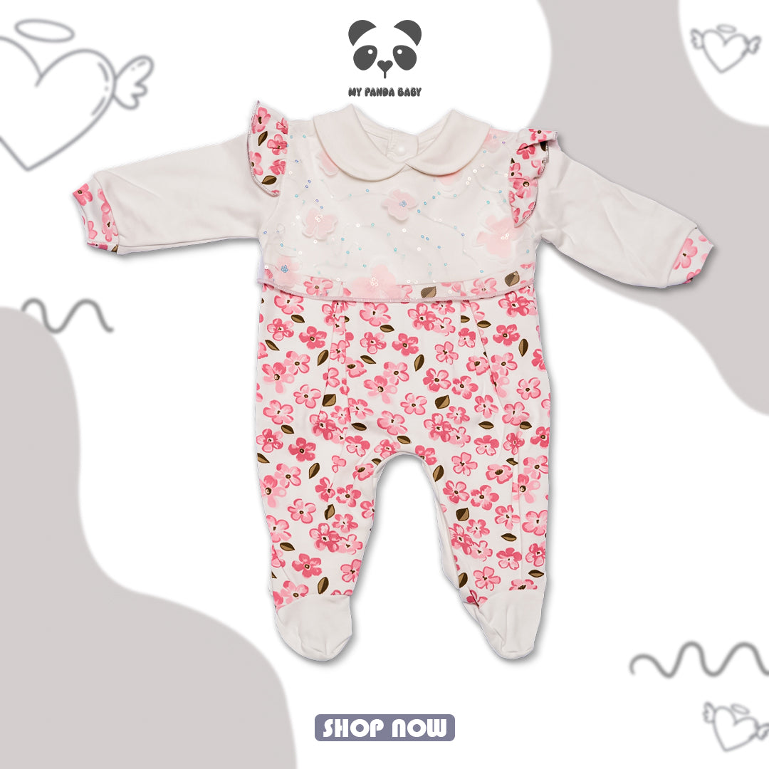 Blossom Baby Romper Pink